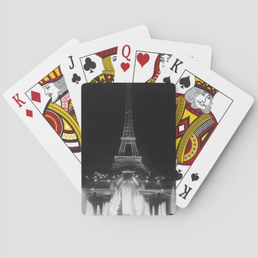 Parijs Fontains Tower Eiffel night Dart Boa Pokerkaarten (Achterkant)