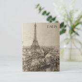 Parijs France Travel Briefkaart (Staand voorkant)