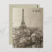 Parijs France Travel Briefkaart (Voorkant / Achterkant)