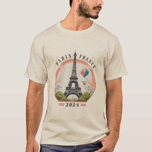Parijs Frankrijk 2024 Mannen T-shirt