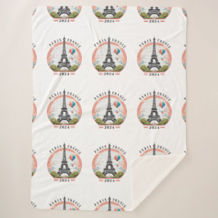 Parijs Frankrijk 2024 Sherpa Dekens, Eiffeltoren Deken