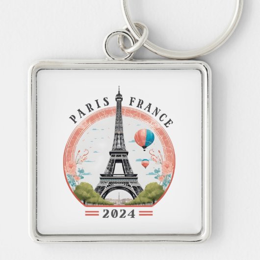 Parijs Frankrijk 2024 Sleutelhangers, Parijs Frank Sleutelhanger (Voorkant)