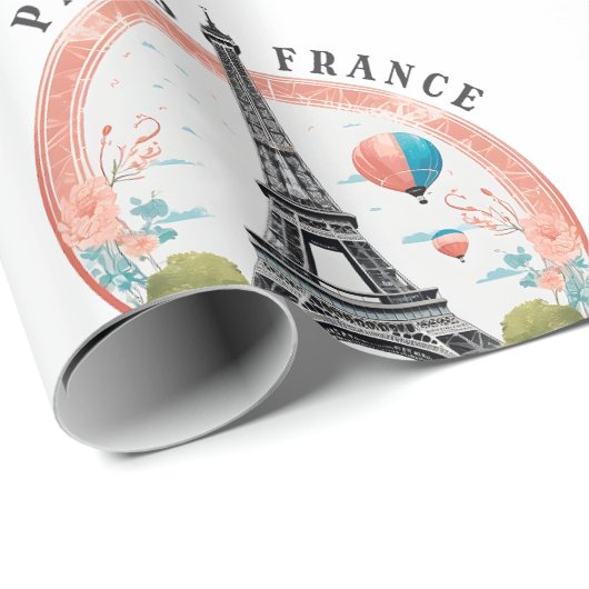Parijs Frankrijk 2024 Wrapping Papers, Eiffeltoren Cadeaupapier (Rol Hoek)