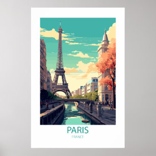 Parijs Frankrijk Beroemde reisplekken Poster
