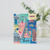 Parijs, Frankrijk Briefkaart (Staand voorkant)