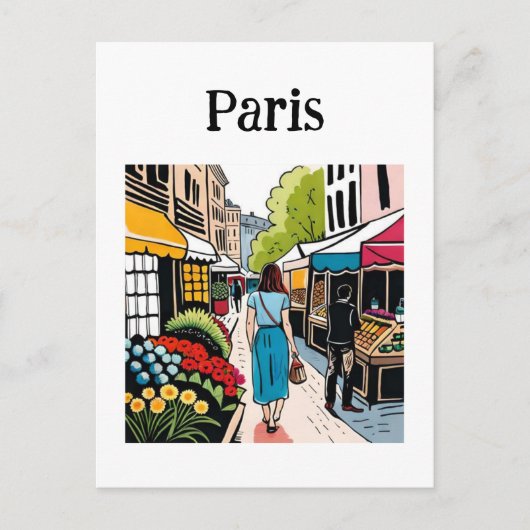 Parijs Frankrijk Briefkaart (Voorkant)