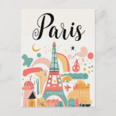 Parijs Frankrijk Briefkaart (Voorkant)