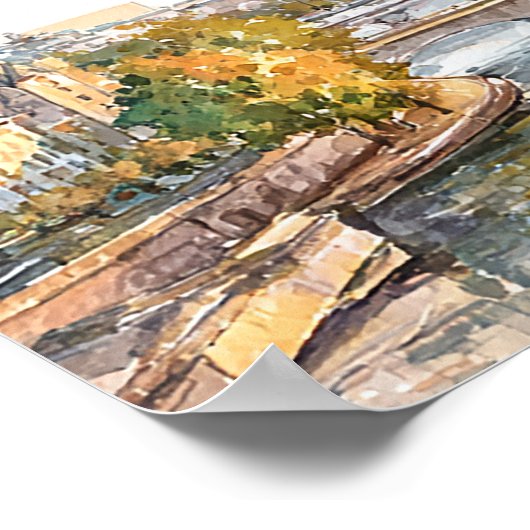 Parijs Frankrijk bruiloft welkom teken Poster (Hoek)