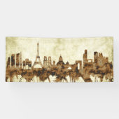 Parijs Frankrijk Cityscape Spandoek (Horizontaal)