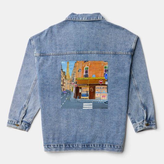 Parijs, Frankrijk Denim Jacket (Achterkant)