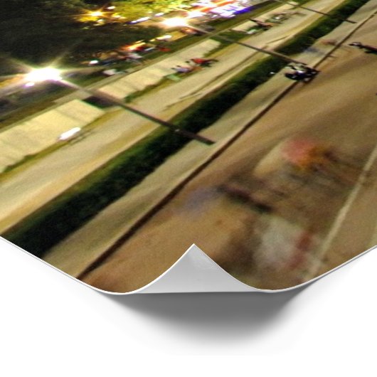 Parijs, Frankrijk - Eiffel 's nachts Poster (Hoek)