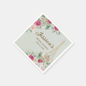 Parijs Frankrijk Eiffel Tower Mint Green Vrijgezel Servet (Hoek)