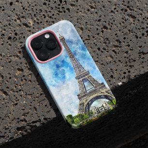 Parijs Frankrijk Eiffeltoren Aquarel iPhone 13 Pro Max Hoesje
