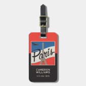 Parijs Frankrijk | Eiffeltoren Bagagelabel (Voorkant verticaal)