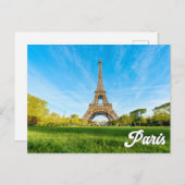 Parijs, Frankrijk | Eiffeltoren Briefkaart (Voorkant / Achterkant)