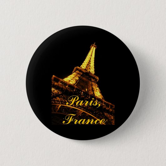 Parijs, Frankrijk, Eiffeltoren, Button (Voorkant)