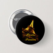 Parijs, Frankrijk, Eiffeltoren, Button (Voorkant /achterkant)