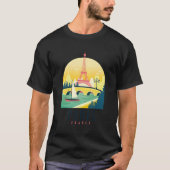 Parijs Frankrijk Eiffeltoren Frans souvenir T-shirt (Voorkant)