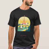 Parijs Frankrijk Eiffeltoren Frans souvenir T-shirt (Voorkant)