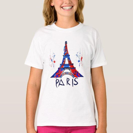Parijs Frankrijk Eiffeltoren Gift T-shirt (Voorkant)