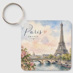 Parijs Frankrijk Eiffeltoren rivier Seine Sleutelhanger