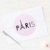 Parijs, Frankrijk | Eiffeltoren Ronde Sticker (Envelop)