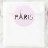 Parijs, Frankrijk | Eiffeltoren Ronde Sticker (Tas)