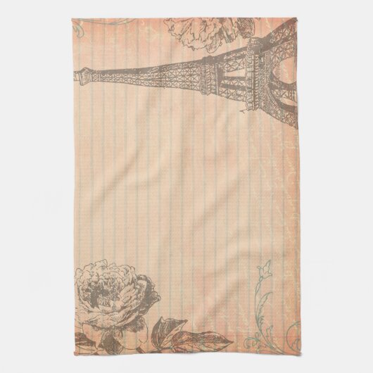 Parijs Frankrijk Eiffeltoren Shabb keukenschotel H Theedoek (Verticaal)