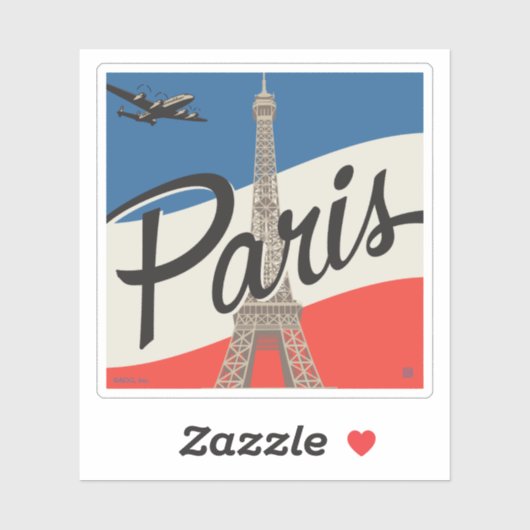 Parijs Frankrijk | Eiffeltoren Sticker (Vel)