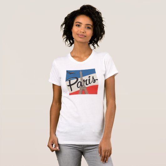 Parijs Frankrijk | Eiffeltoren T-shirt (Voorkant volledig)