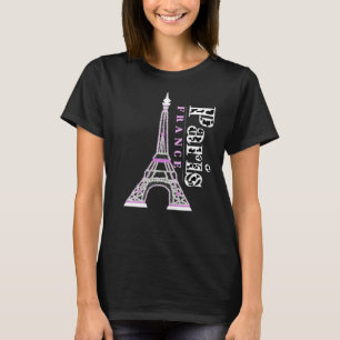 Parijs Frankrijk Eiffeltoren verontruste vrouwen T-shirt