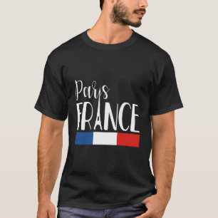 Parijs Frankrijk Eiffeltoren Vlag Europa Franse Tr T-shirt