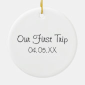 Parijs Frankrijk Eiffeltoren Waterverf Kerst Keramisch Ornament (Achterkant)