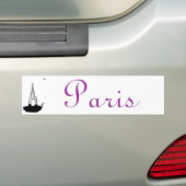 Parijs-, Frankrijk- en eiffeltoren Bumpersticker (Op auto)