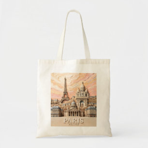 Parijs Frankrijk Europa Modern Pastel Textuur Reis Tote Bag