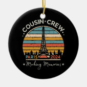 Parijs Frankrijk Herinneringen maken 2024 Keramisch Ornament (Voorkant)