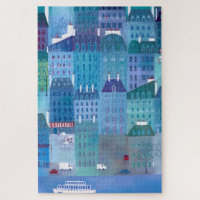 Parijs Frankrijk in Spring Blue Cityscape Painting