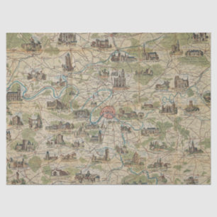  Parijs Frankrijk Kaart Weefpapier of loskoppeling Tissuepapier