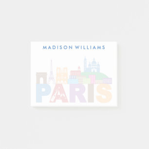 Parijs, Frankrijk   Kleurrijke typografie Post-it® Notes