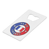 Parijs Frankrijk Kredietkaart Flessenopener (Voorkant Gekanteld)