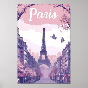Parijs Frankrijk  Kunst Reizen Illustratie Poster