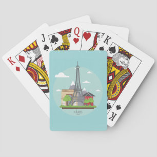 Parijs Frankrijk Landmarks Eiffeltoren Pokerkaarten
