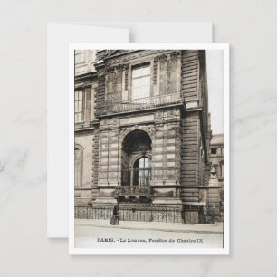 Parijs Frankrijk Le Louvre Charles IX Window Vinta Briefkaart