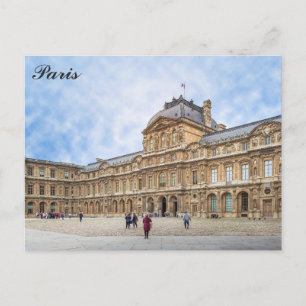 Parijs Frankrijk Louvre Museum Frans Foto Briefkaart