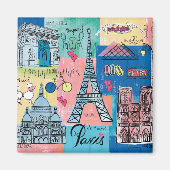 Parijs, Frankrijk Magneet (Voorkant)