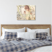 Parijs Frankrijk  meisje Eiffel Canvas Afdruk (Insitu (Slaapkamer))