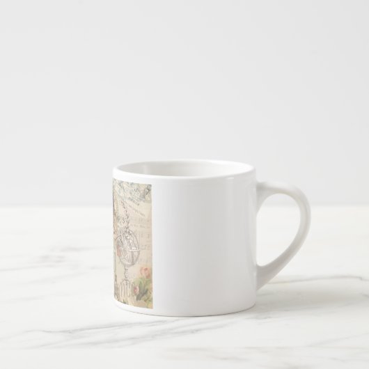 Parijs Frankrijk  meisje Eiffel Espresso Kop (Rechts)
