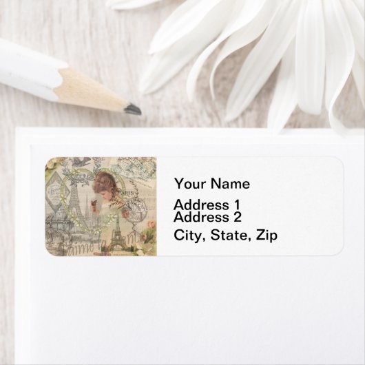 Parijs Frankrijk  meisje Eiffel Etiket (Insitu)