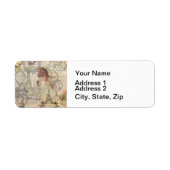 Parijs Frankrijk  meisje Eiffel Etiket (Voorkant)