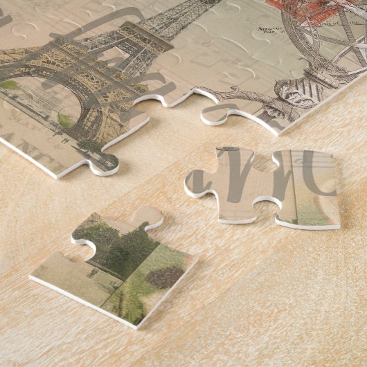 Parijs Frankrijk  meisje Eiffel Legpuzzel (Zijkant)